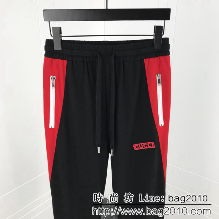 GUCCI古馳 18秋冬新款 手臂織帶拼接 男款運動衛衣套裝 ydi1147